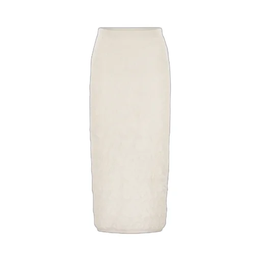 Embossed Finish Knitted Midi Skirt