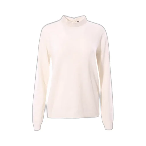 Embellished-Neckline Long-Sleeve Sweater