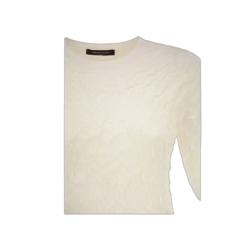 Embossed Finish Short-Sleeved Jumper