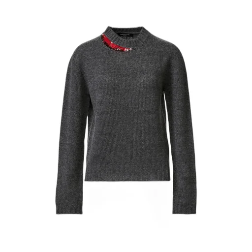 Sequin Embellished Collar Jumper