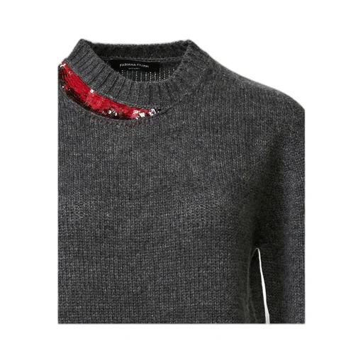 Sequin Embellished Collar Jumper