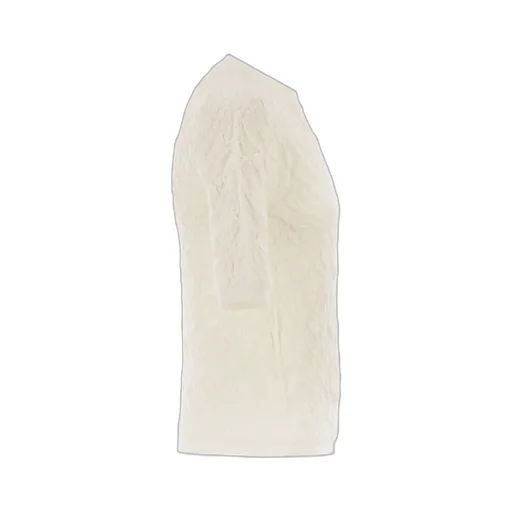 Embossed Finish Short-Sleeved Jumper
