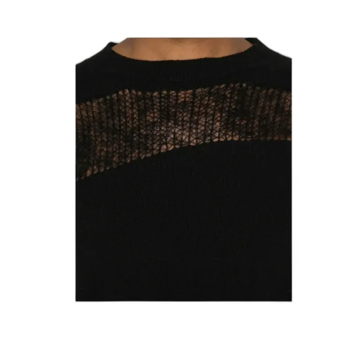 Mesh-Panel Sweater