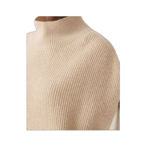 High-Neck Knitted Vest