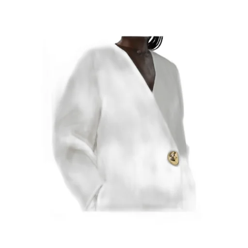 Single-Button Wrap Coat