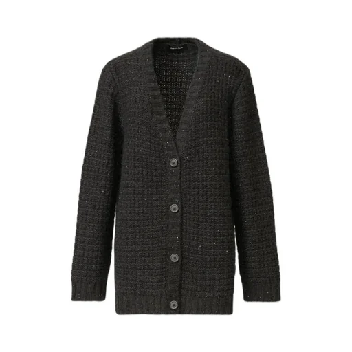 Long-Sleeved Knitted Cardigan