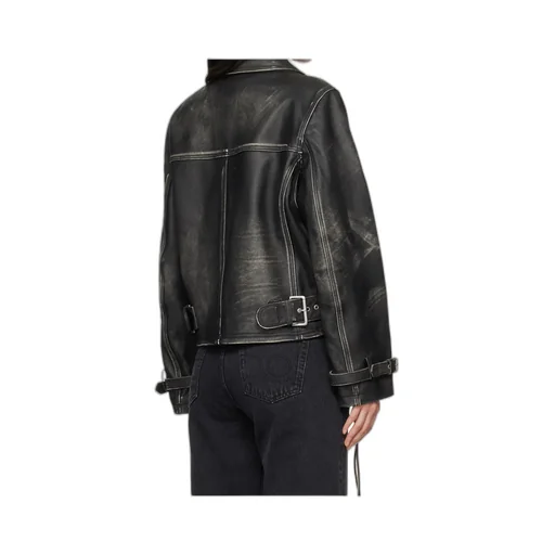 Long Sleeve Leather Jacket