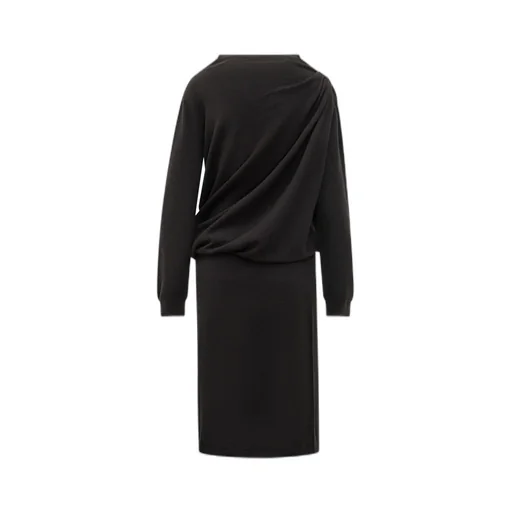 Draped Layered Midi Dress