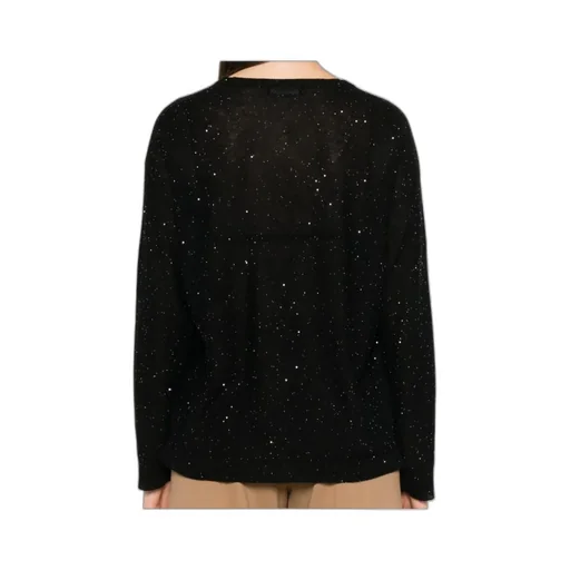 Sequin Embellished V-Neck Jumper