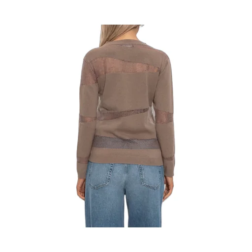 Open-Knit Inserts Sweater