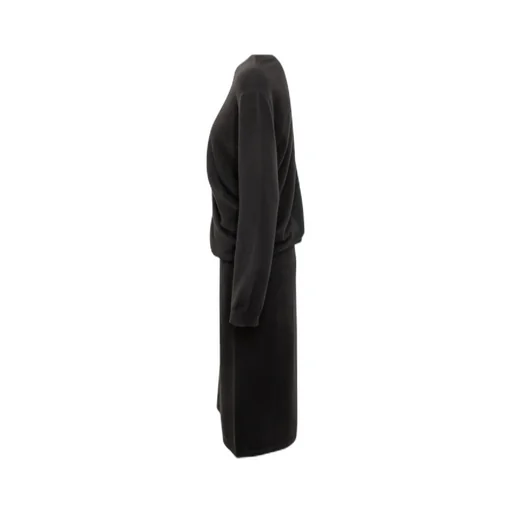 Draped Layered Midi Dress