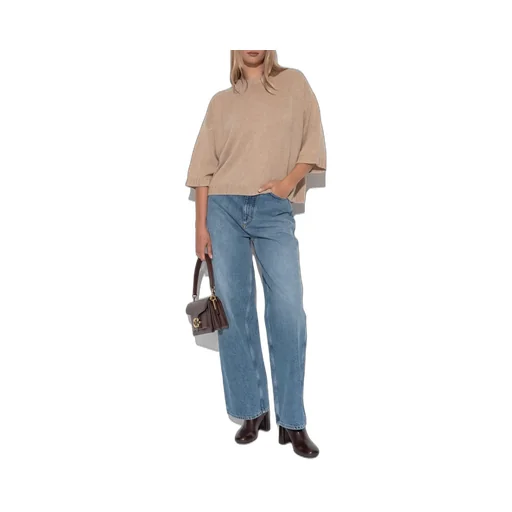 Three Quarter Sleeved Knitted Jumper