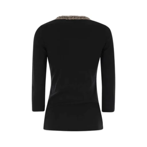 3/4 Sleeve T-Shirt With Neck Detailing