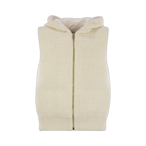 Knitted Vest With Hood