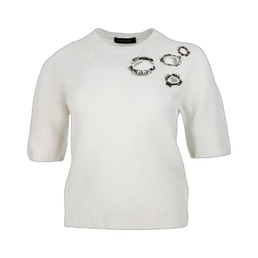 Embellished Eyelet-Detailing Sweater