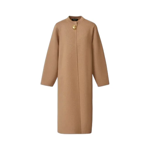 Crew Neck Knitted Coat