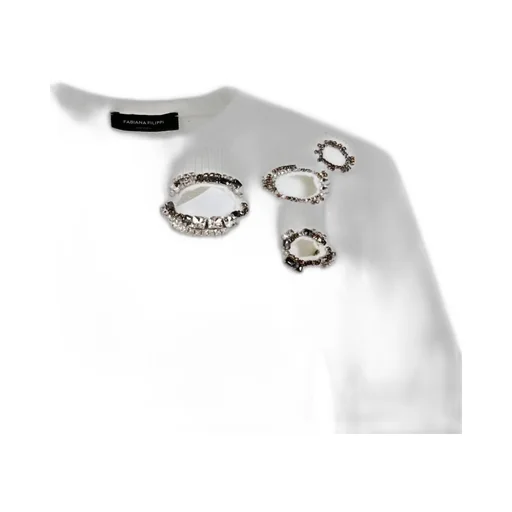 Embellished Eyelet-Detailing Sweater
