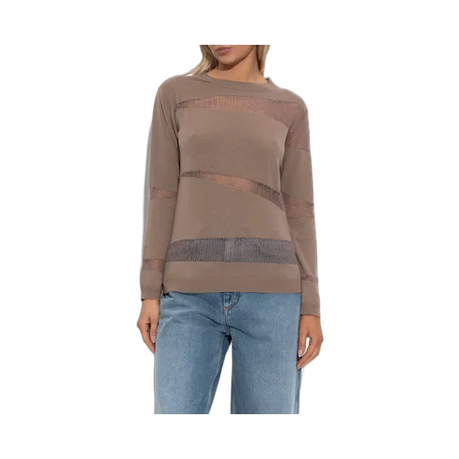 Open-Knit Inserts Sweater