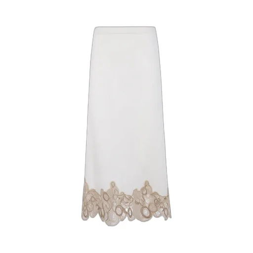 Pencil Skirt With Lace Band