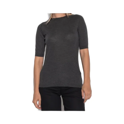 Short-Sleeved Knitted Sweater