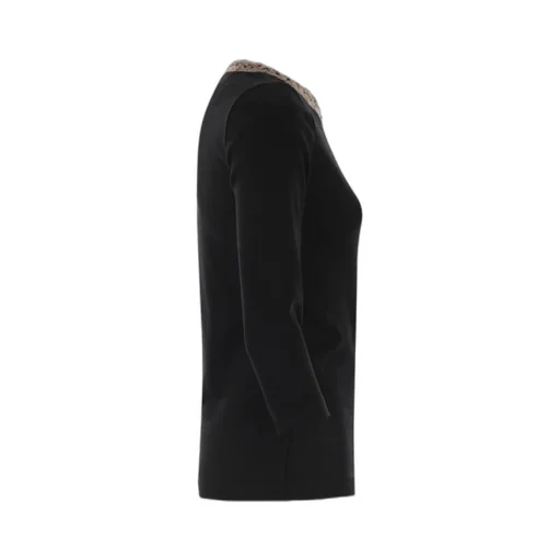 3/4 Sleeve T-Shirt With Neck Detailing