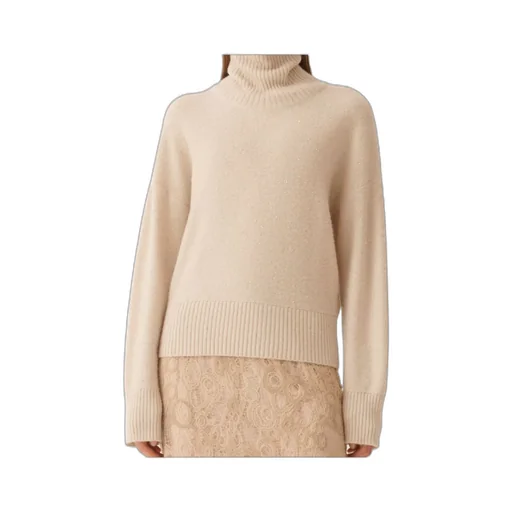 Sequins Embellished Turtleneck Jumper