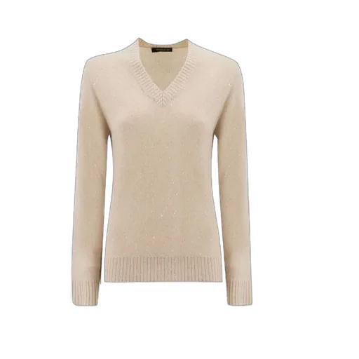 Embellished V-Neck Long Sleeved Jumper