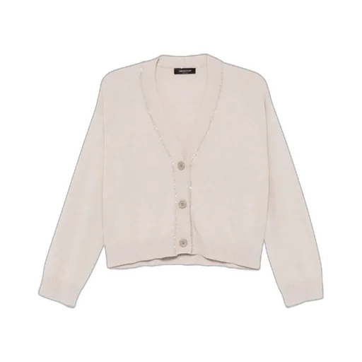 Rib Trim Embellished Cardigan