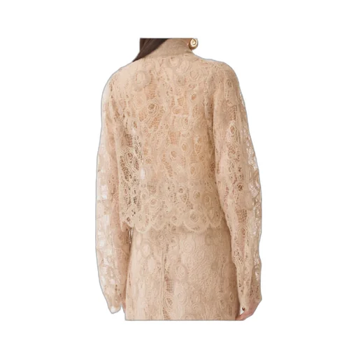 Macramé Lace Cropped Shirt