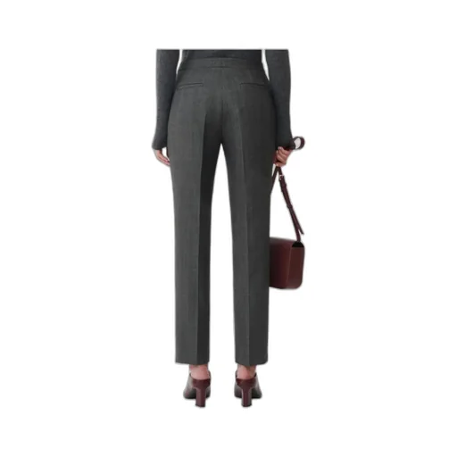 Creased Straight-Leg Pants