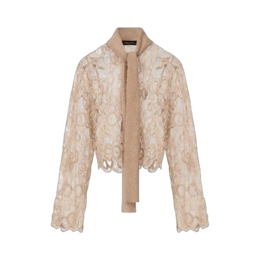 Macramé Lace Cropped Shirt