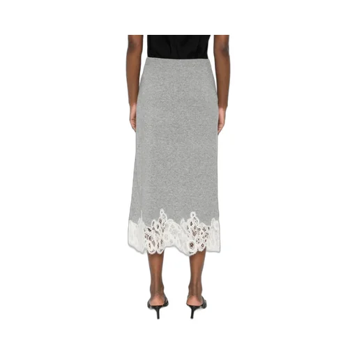 Lace-Trimmed Pencil Skirt