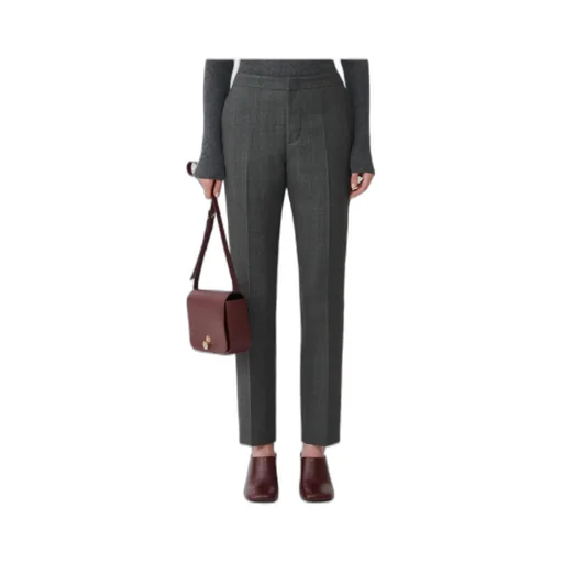 Creased Straight-Leg Pants