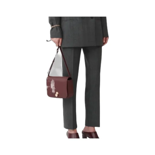 Creased Straight-Leg Pants