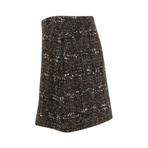 Check Tweed Mini Skirt