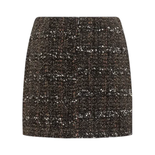 Check Tweed Mini Skirt