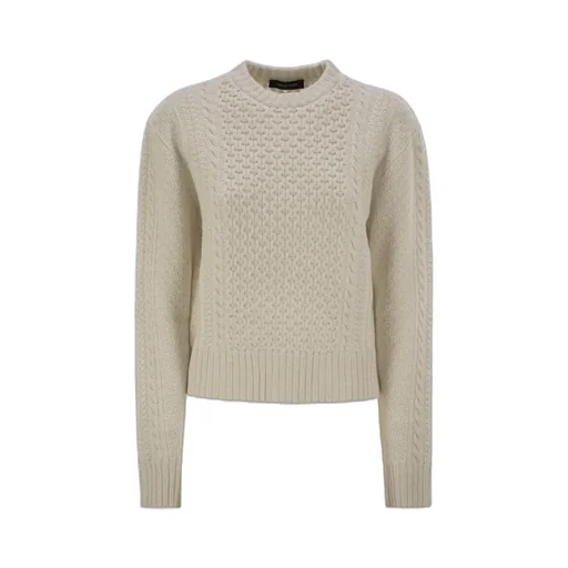 Cable-Knit Embellished Jumper