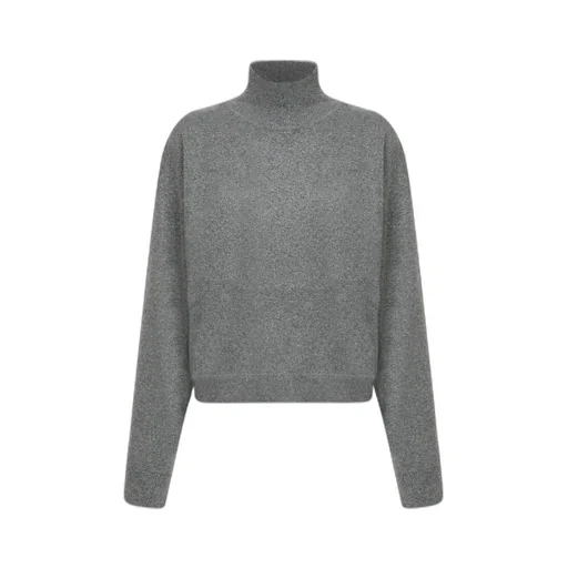 High-Neck Lurex Detailed Jumper