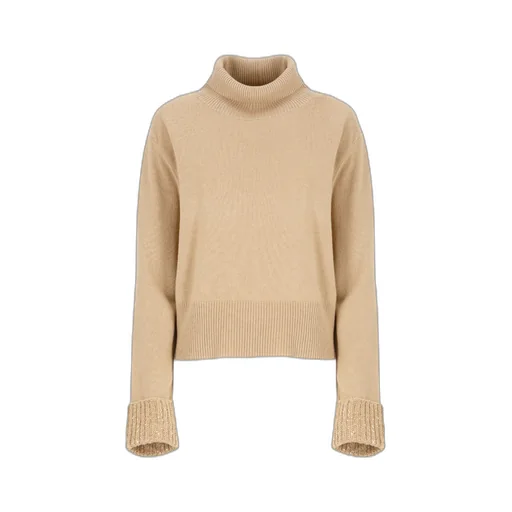 Roll-Neck Embellished Knitted Jumper