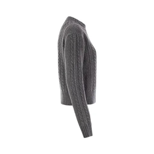 Cable-Knit Embellished Jumper