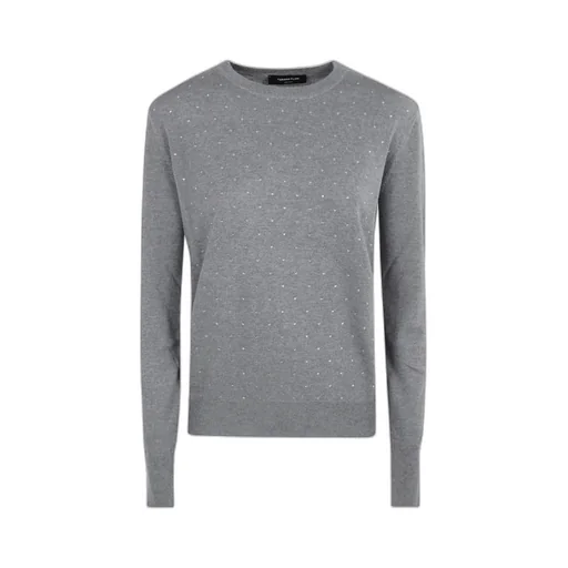 Embellished Knitted Crewneck Jumper