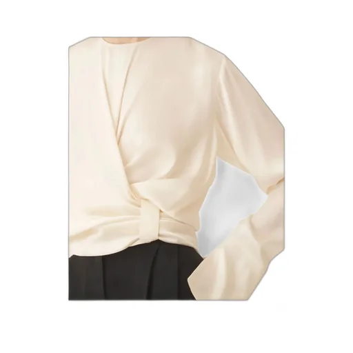 Wrap-Tie Silk Blouse