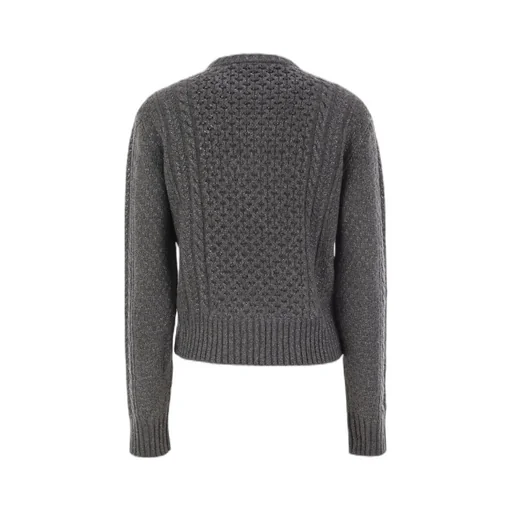Cable-Knit Embellished Jumper