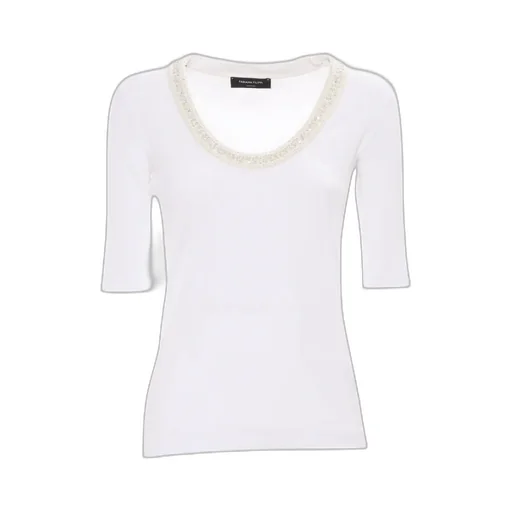 U-Shaped Neckline Jersey T-Shirt