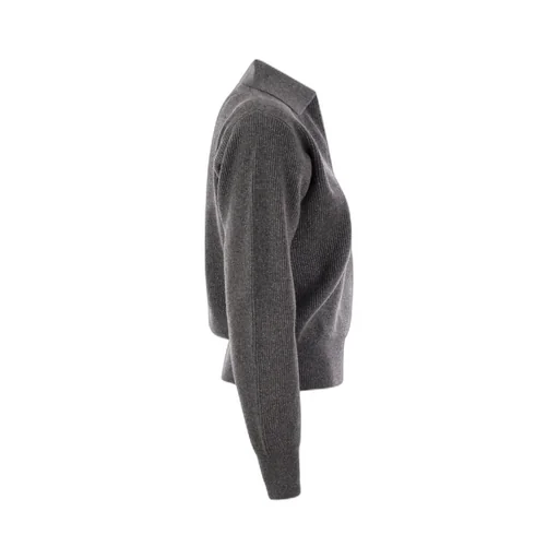 V-Neck Knitted Polo Jumper