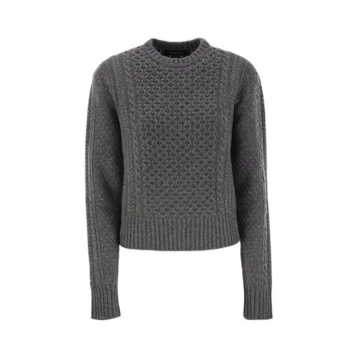 Cable-Knit Embellished Jumper
