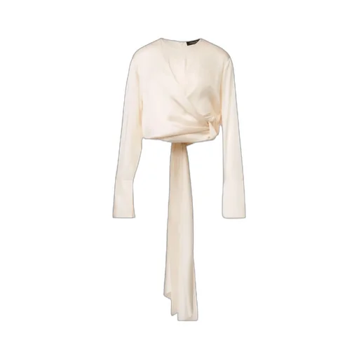 Wrap-Tie Silk Blouse