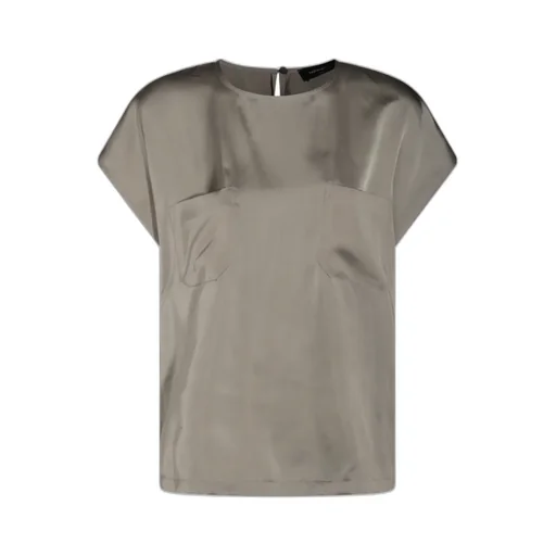 Crewneck Satin Top