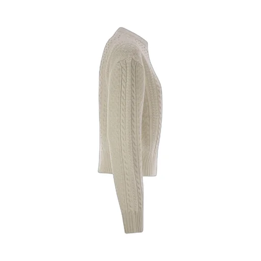 Cable-Knit Embellished Jumper