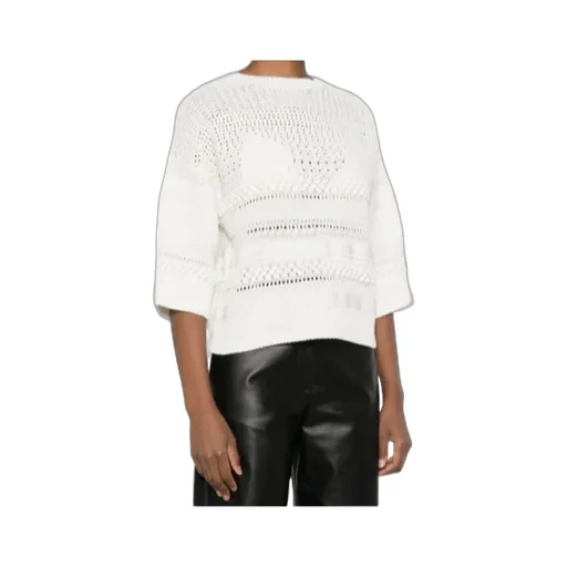 Open-Knit Cropped Jumper